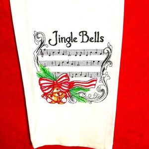 Jingle Bells Embroidered Hand Towel